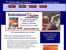 Tablet Screenshot of embroideredvision.com